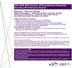 The NYS STD Center of Excellence Two-Day STI Intensive Course
